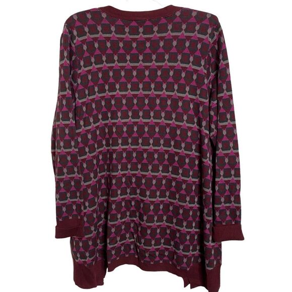 LOGO Geometric Long Cardigan Sweater - Picture 5 of 8